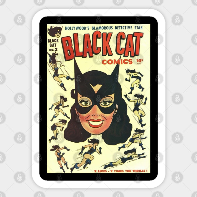 Black Cat Sticker by Crisco Fruitcake